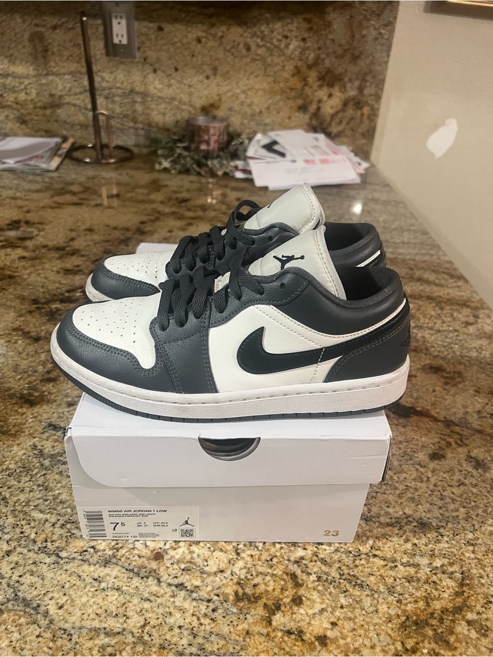 Jordan Low Top Sneakers in White and Black